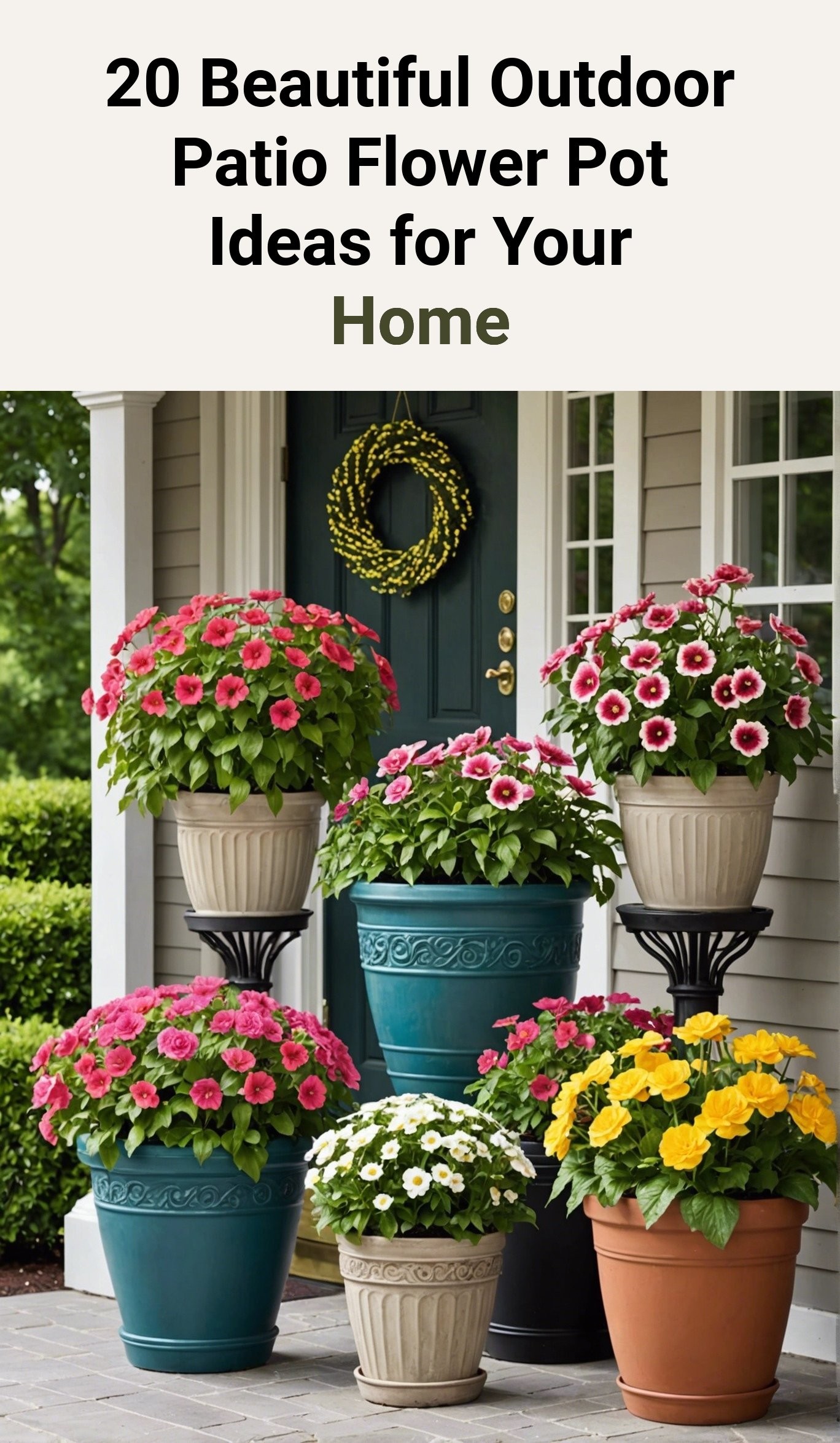 20 Beautiful Outdoor Patio Flower Pot Ideas for Your Home