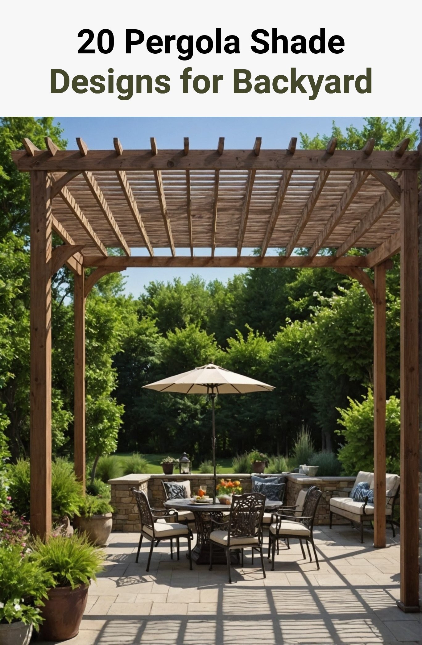 20 Pergola Shade Designs for Backyard