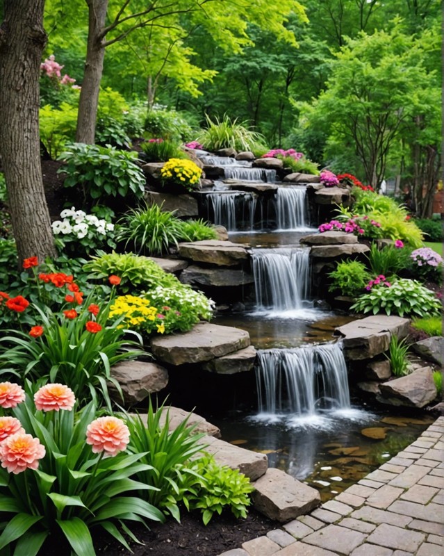 Cascading Waterfall Garden