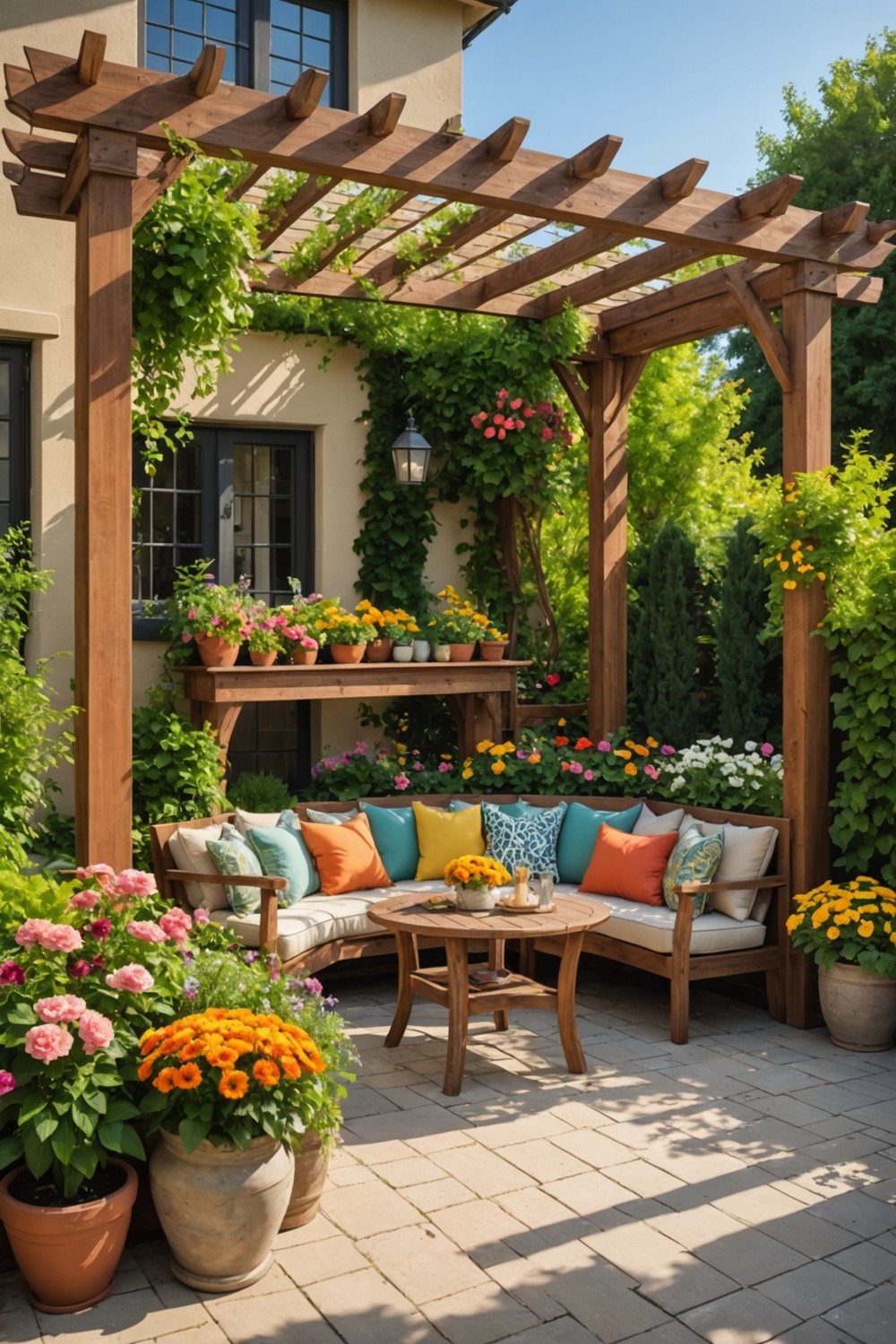 corner_pergola_with_built-in_planter_boxes Corner Pergola with Built-in Planter Boxes
