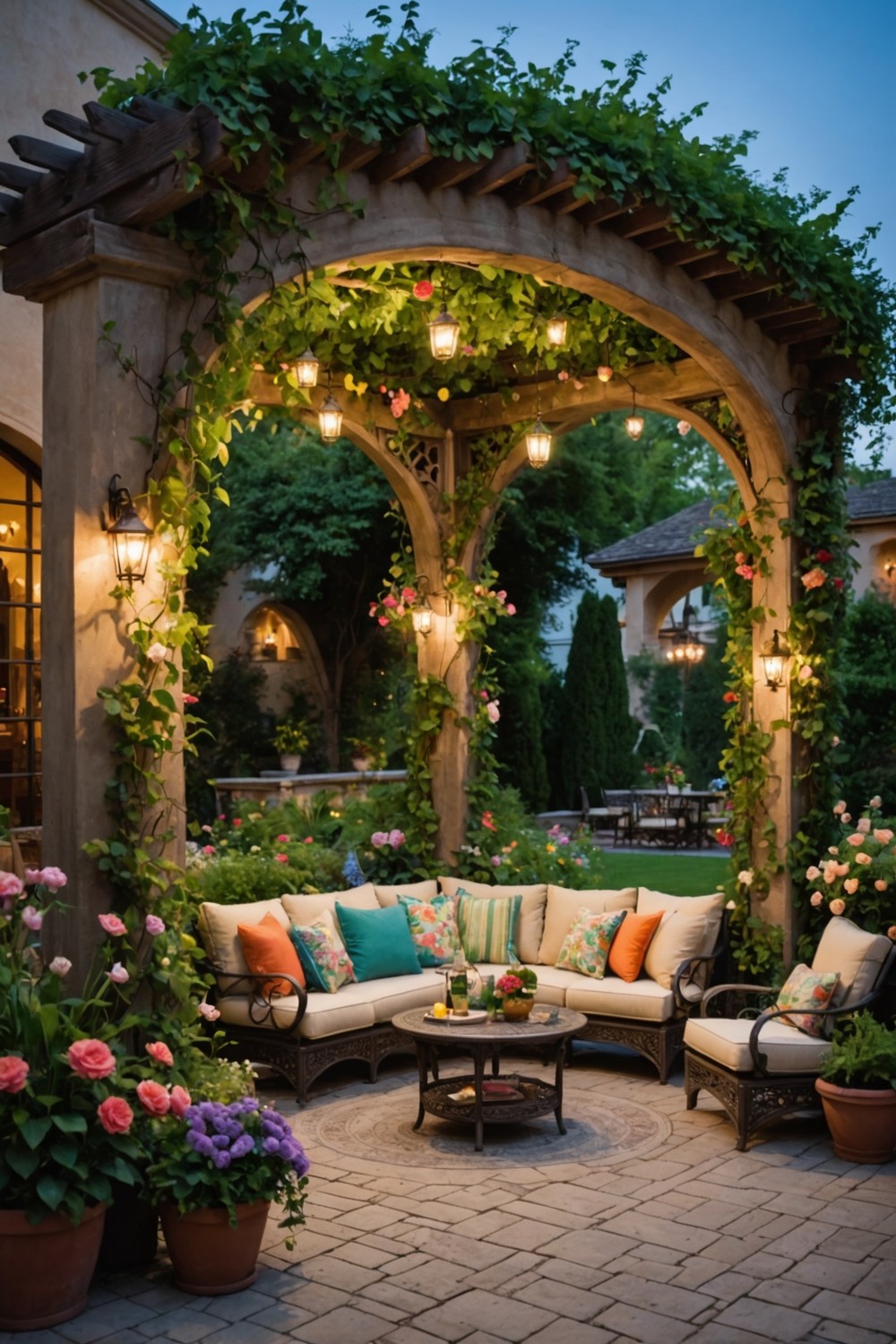 corner_pergola_with_fanciful_arches Corner Pergola with Fanciful Arches