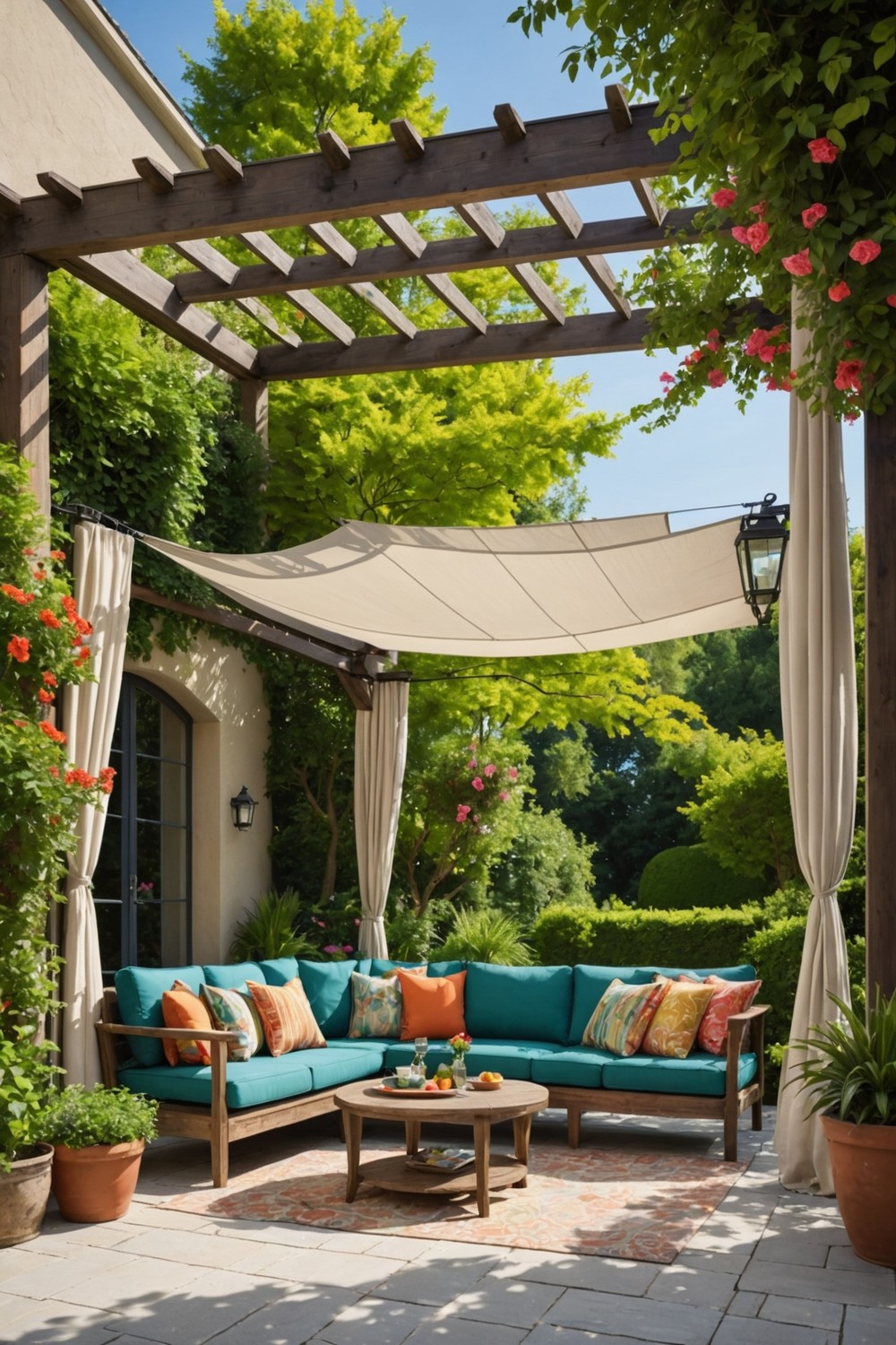 corner_pergola_with_retractable_canopy Corner Pergola with Retractable Canopy