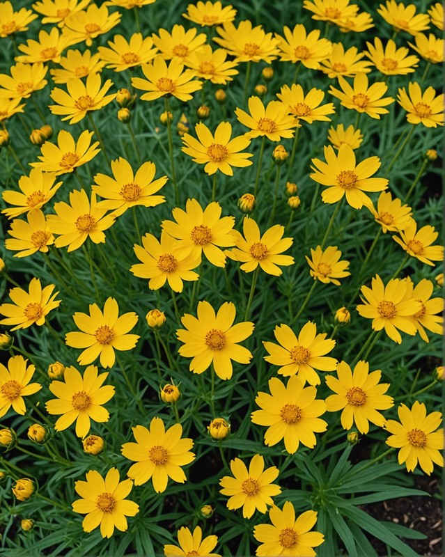 Golden Coreopsis Cluster