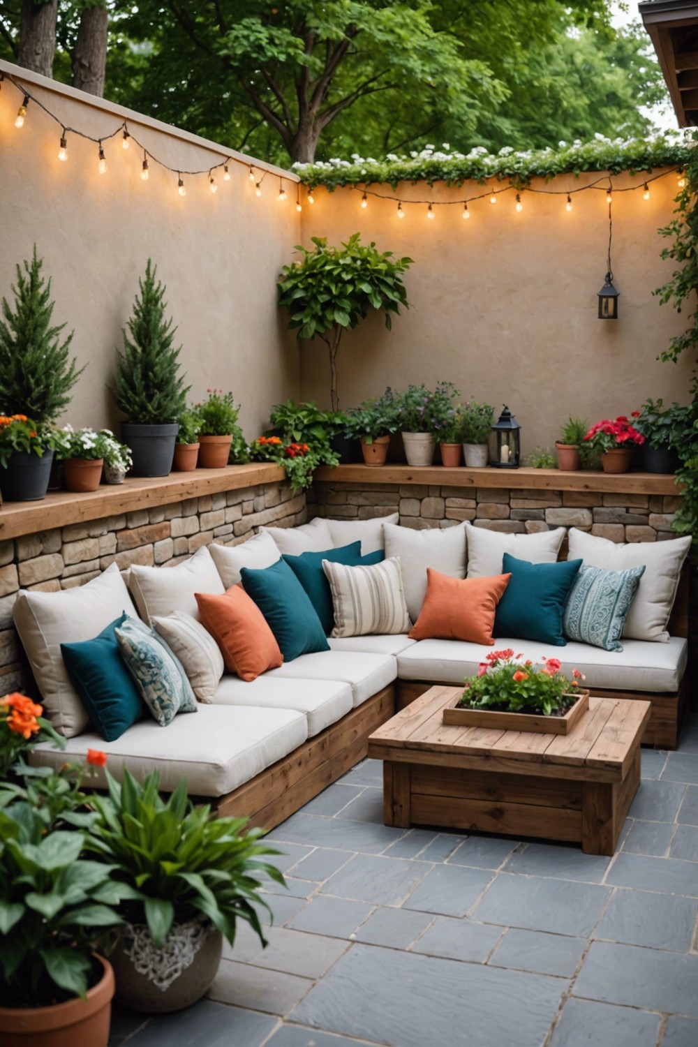 patio_with_built-in_seating_and_planters Patio with Built-In Seating and Planters