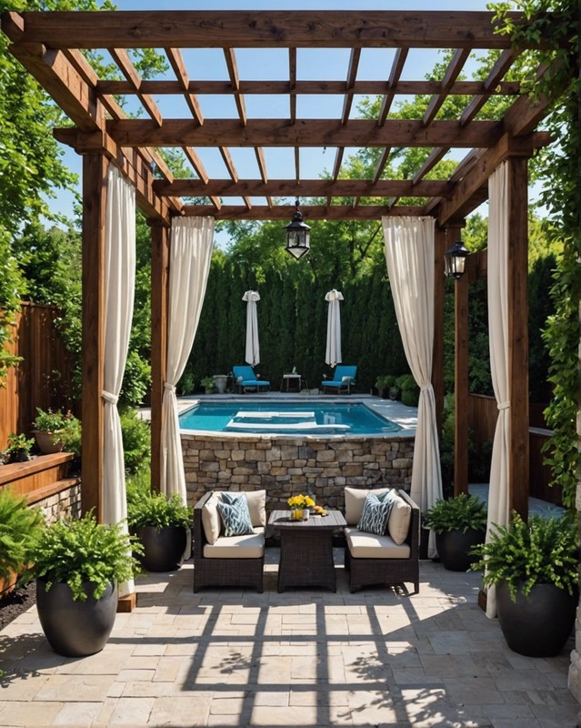 Pergola with Poolside Cabana