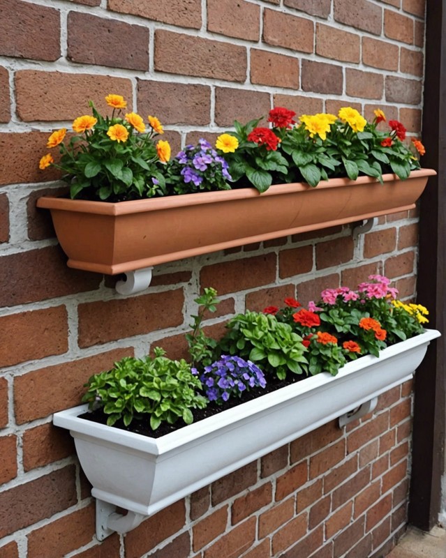 Rain Gutter Planters