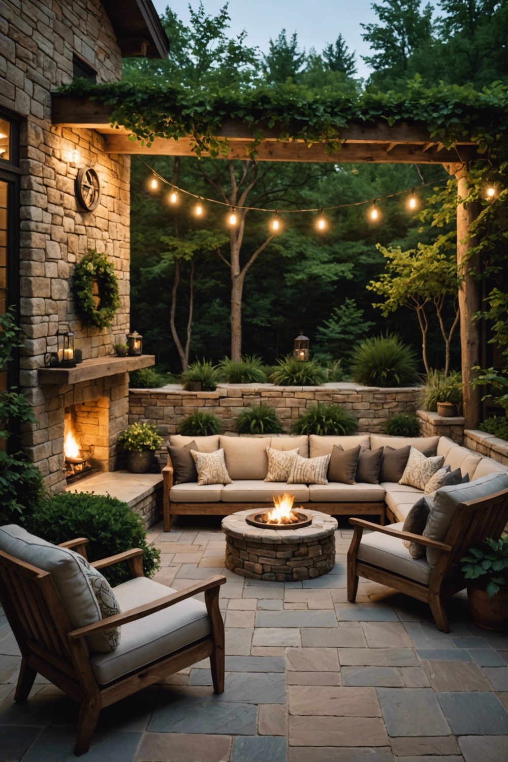 Rustic Retreat with Stone Walls
