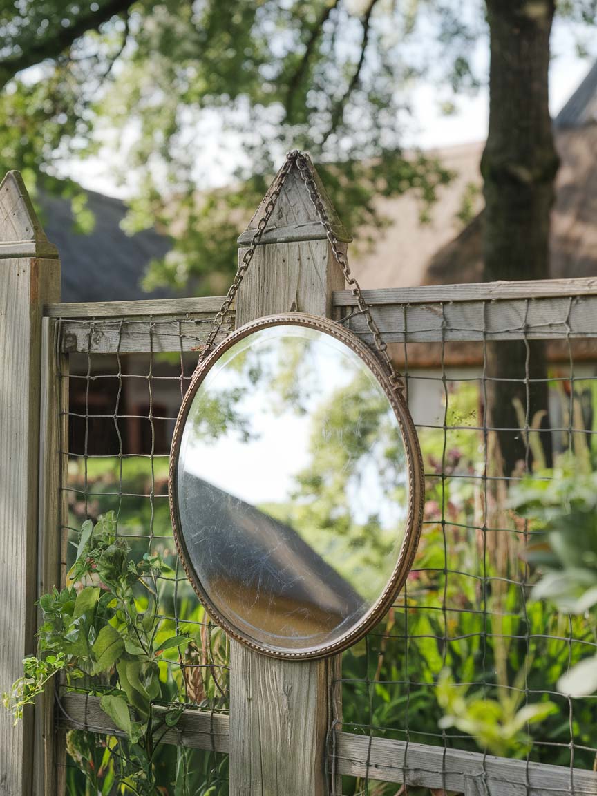 garden-budget-ideas-15 15. Garden Mirror for Depth and Light