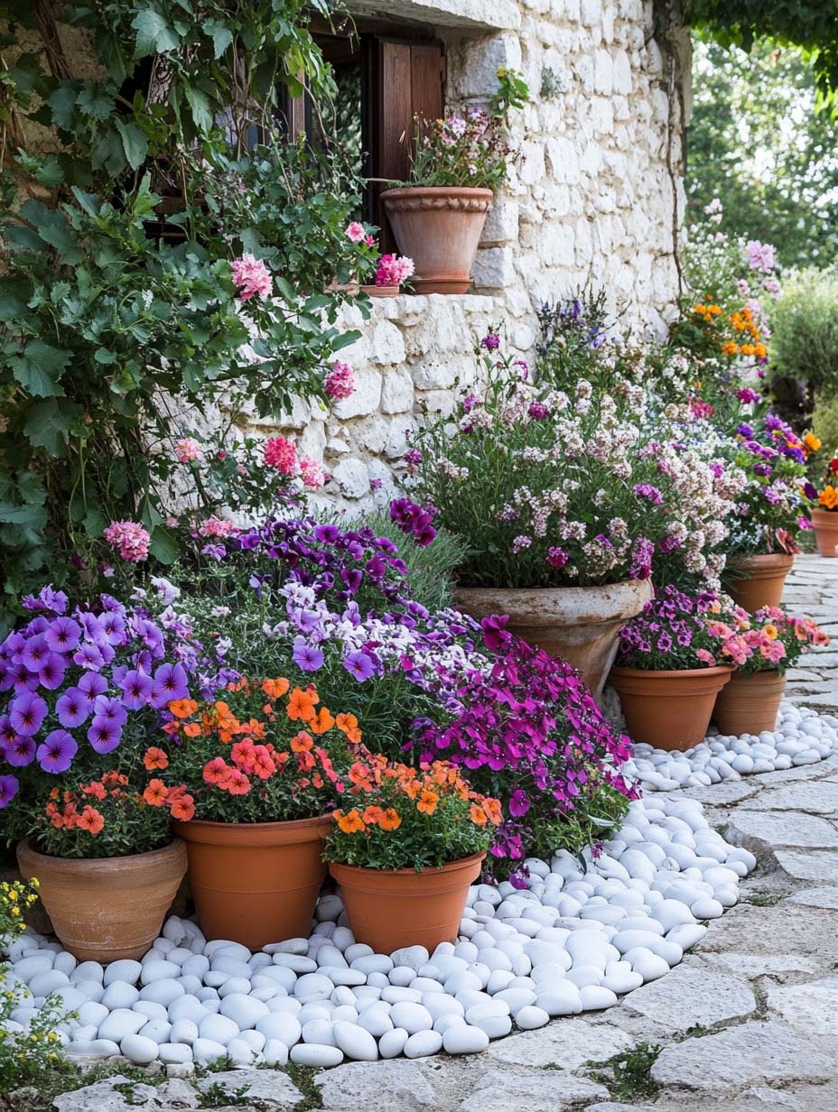 stunning-garden-designs-18 18. Overflowing Floral Display in a Courtyard