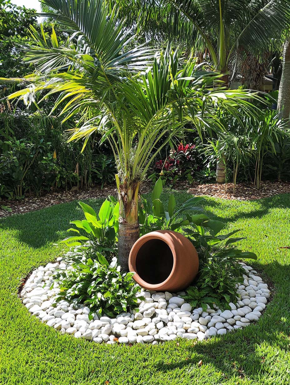 stunning-garden-designs-5 5. Tropical Oasis with a Decorative Jar