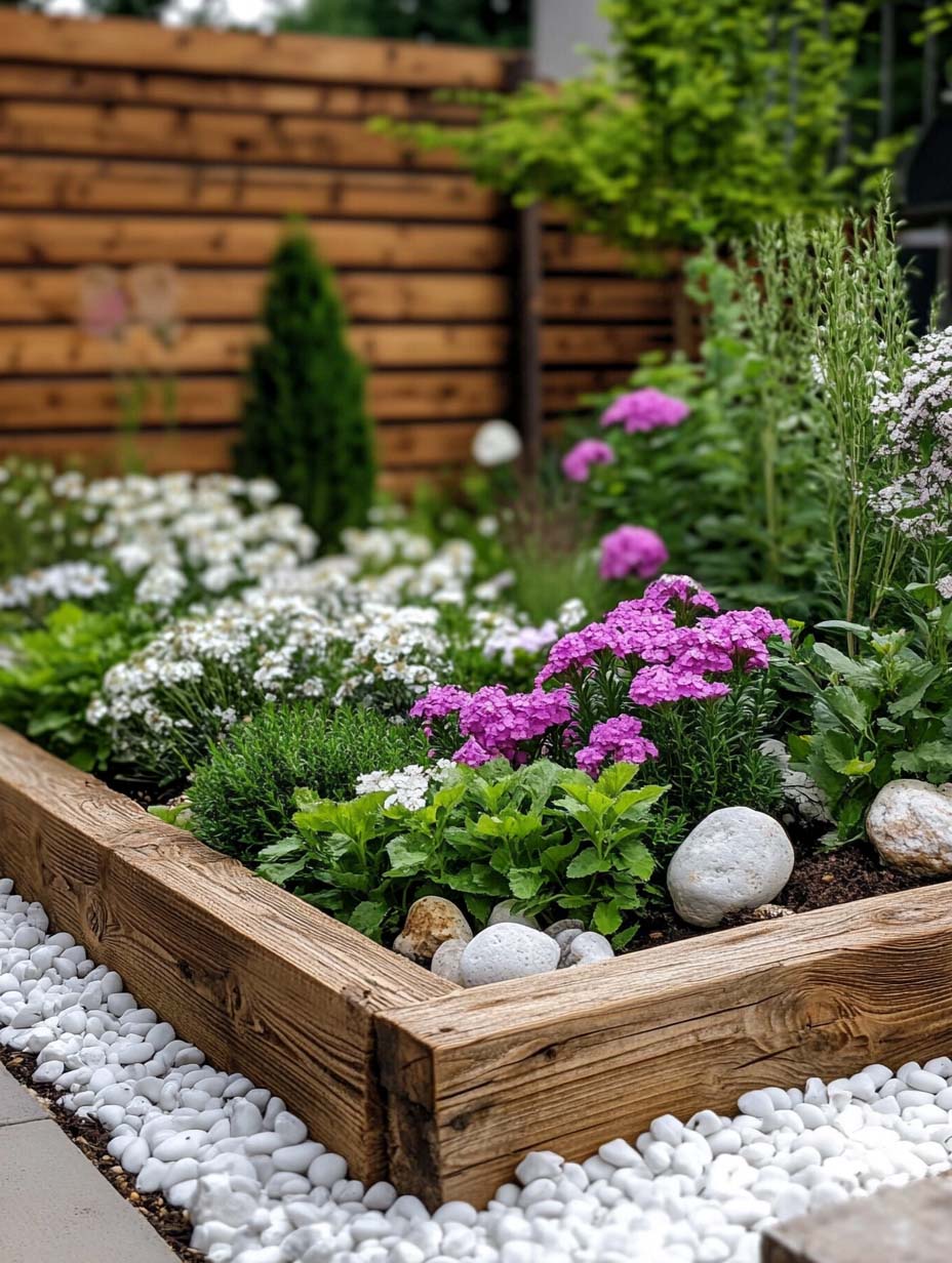 stunning-garden-designs-8 8. Rustic Raised Garden Bed with Clean Lines